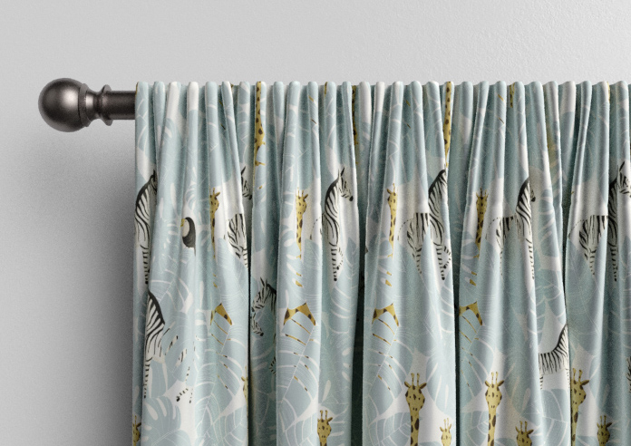 Wild Thing, Powder Blue - Made to Measure Curtains - Image 9